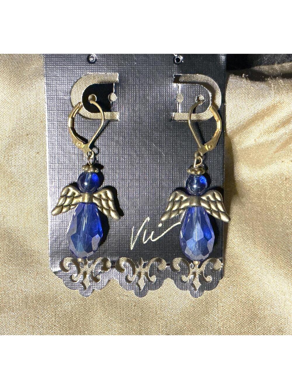 Velvet Blue Angel Earrings o5926